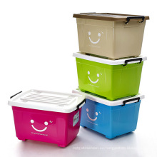 Colorido sonrisa diseño plástico contenedor de almacenamiento para almacenamiento (SLSN048)